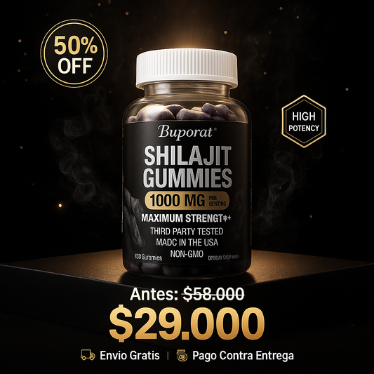 Shilajit Gomitas – Energía Natural para tu Día (60 Gomitas)