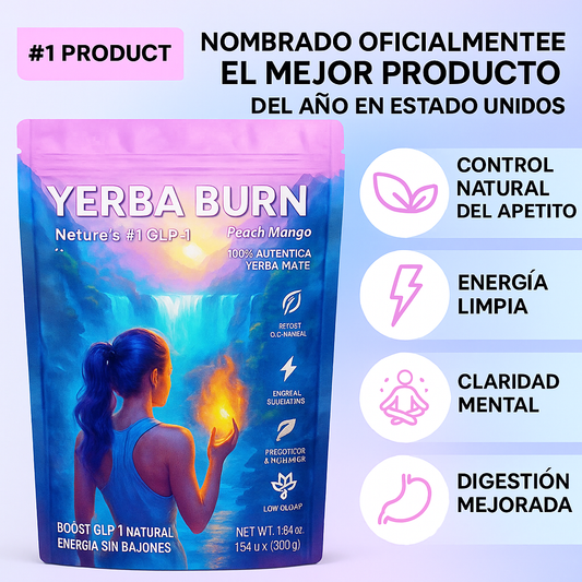 Yerba Burn™ - Mango Durazno - Vitalidad y Quema Natural en Cada Cucharada